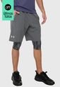 Pantaloneta Gris-Negro UNDER ARMOUR UA Launch SW de Under Armour