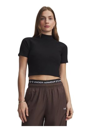 Camiseta De Compresión Mujer Under Armour Rival Rib Mock Negro Under Armour