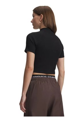Camiseta De Compresión Mujer Under Armour Rival Rib Mock Negro Under Armour