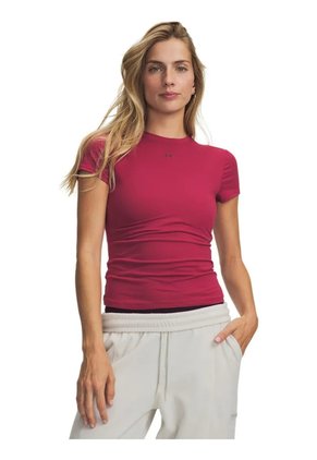 Camiseta De Compresión Mujer Under Armour Motion Fitted Training Rojo Under Armour