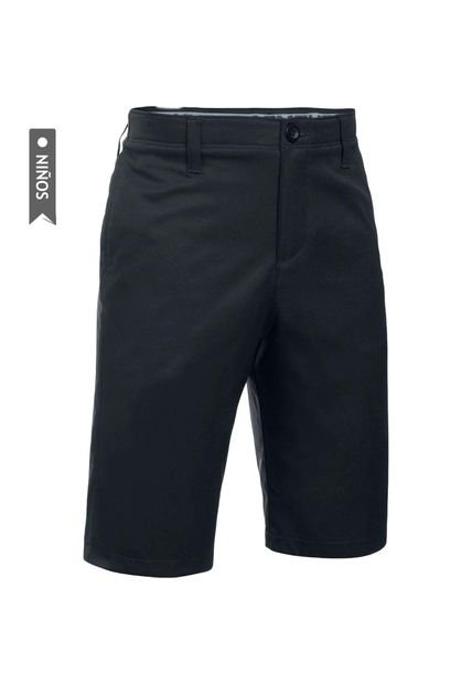 Bermuda Under Armour Match Play Golf Para Niño-Negro