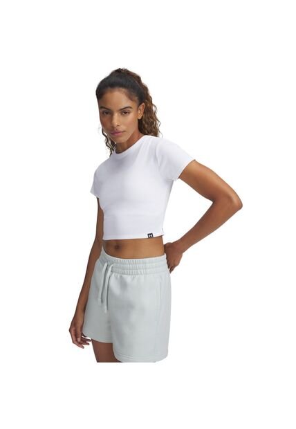 Camiseta Mujer Under Armour RIVAL RIB BABY TEE Blanco Under Armour
