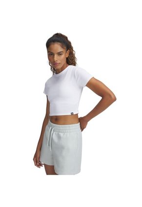 Camiseta Mujer Under Armour RIVAL RIB BABY TEE Blanco Under Armour