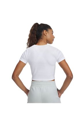 Camiseta Mujer Under Armour RIVAL RIB BABY TEE Blanco Under Armour