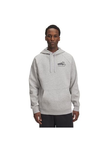 Buzo Hombre Under Armour RIVL FLC HBR LOGO HD Gris Under Armour