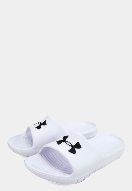 Playera Blanco-Negro UNDER ARMOUR Core Pth Slides