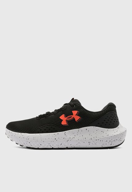 Tenis Running Negro-Blanco-Naranja UNDER ARMOUR Charged Surge 4