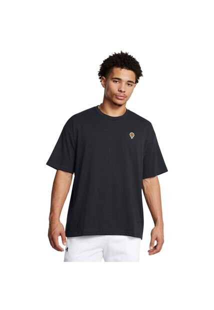 Camiseta UA M Embroi Red Flower HWOS SS Hombre 1388097-001-N11 Under Armour