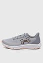 Tenis Running Gris-Blanco-Naranja UNDER ARMOUR Charged Pursuit 3 Big Logo de Under Armour