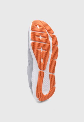Tenis Running Gris-Blanco-Naranja UNDER ARMOUR Charged Pursuit 3 Big Logo