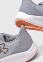 Tenis Running Gris-Blanco-Naranja UNDER ARMOUR Charged Pursuit 3 Big Logo de Under Armour