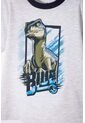 Pijama De Jurassic World Gris Y Azul De Camiseta Manga Corta Para Niño 2T A 5T 2T de Universal