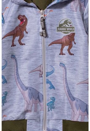 Chaqueta De Jurassic World Con Capucha Gris Jaspe Para Niño 2T A 5T 2T