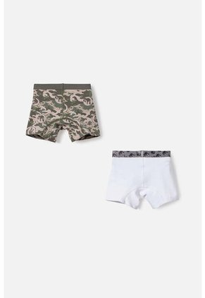 Pack X2 Boxer De Jurassic World Verde Y Blanco Para Niño 12