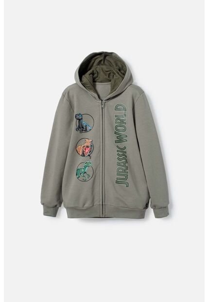Buzo De Jurassic World Verde Con Capucha Para Niño 12