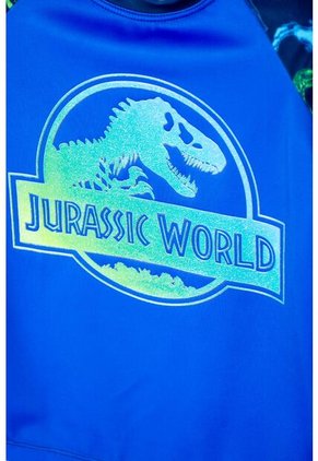 Conjunto De Baño De Jurassic Wold Manga Larga Azul Para Niño 2T A 5T 5T