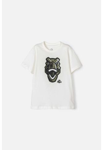 Camiseta De Jurassic World Manga Corta Blanca Para Niño 10 Universal