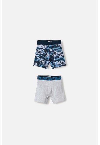 Pack X2 Boxer De Jurassic World Azul Y Gris Para Niño 2T A 5T 2T Universal
