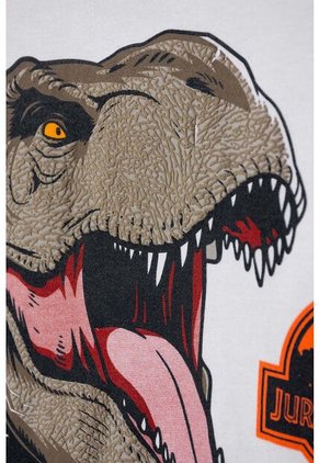 Camiseta De Jurassic World Manga Corta Blanco Para Niño 14