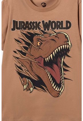 Camiseta De Jurassic World Café Estampada En Frente Para Niño 12