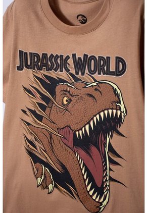 Camiseta De Jurassic World Café Estampada En Frente Para Niño 12