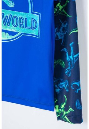 Conjunto De Baño De Jurassic Wold Manga Larga Azul Para Niño 2T A 5T 4T
