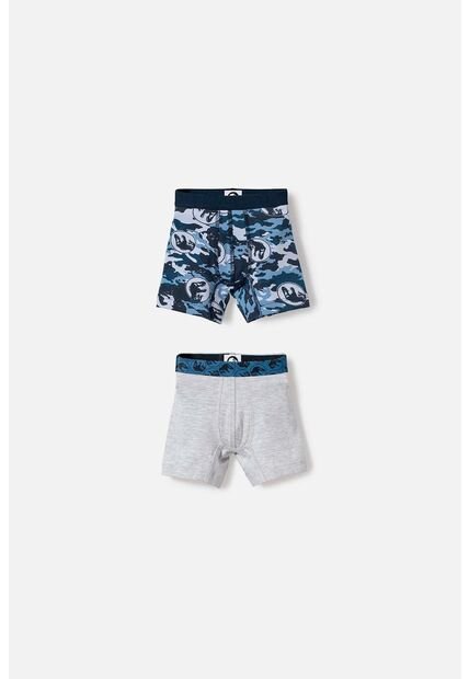 Pack X2 Boxer De Jurassic World Azul Y Gris Para Niño 2T A 5T 5T