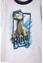 Pijama De Jurassic World Gris Y Azul De Camiseta Manga Corta Para Niño 2T A 5T 5T de Universal