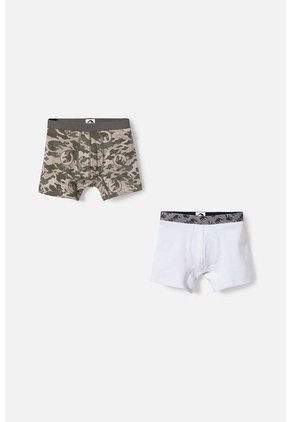 Pack X2 Boxer De Jurassic World Verde Y Blanco Para Niño 8