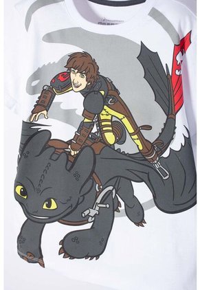 Camiseta Cómo Entrenar A Tu Dragón Blanca Manga Corta Para Niño 10