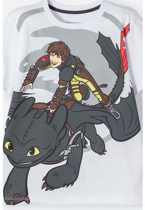Camiseta Cómo Entrenar A Tu Dragón Blanca Manga Corta Para Niño 10