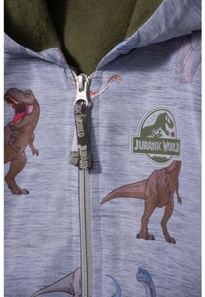 Chaqueta De Jurassic World Con Capucha Gris Jaspe Para Niño 2T A 5T 4T
