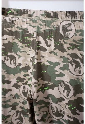 Pijama De Jurassic World Verde De Manga Larga Para Niño 4