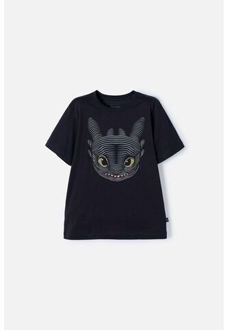 Camiseta Cómo Entrenar A Tu Dragón Negra Manga Corta Para Niño 4 Universal