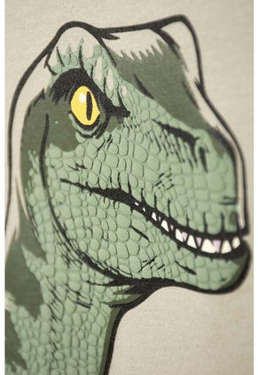 Camiseta De Jurassic World Verde Estampada En Frente Para Niño 2T A 5T 2T