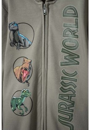 Buzo De Jurassic World Verde Con Capucha Para Niño 8