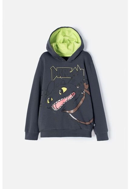Buzo Cómo Entrenar A Tu Dragón Gris Y Verde Con Capucha Para Niño 12