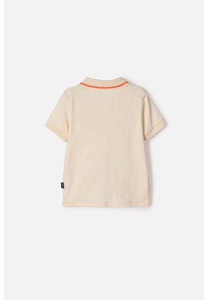 Camiseta Tipo Polo Jurassic World Manga Corta Almendra Para Niño 2T A 6T 4T