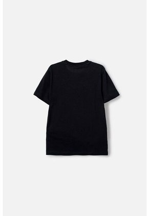 Camiseta De Jurassic World Negra Manga Corta Estampada Para Niño 8