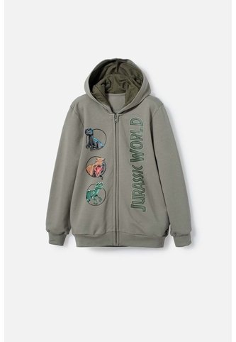 Buzo De Jurassic World Verde Con Capucha Para Niño 6 Universal