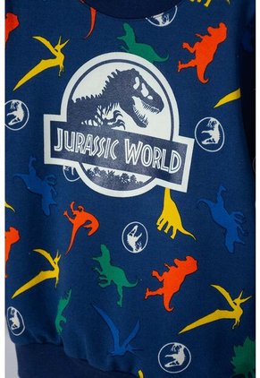 Conjunto De Jurassic World Pantalón Largo Azul Para Niño 2T A 6T 2T