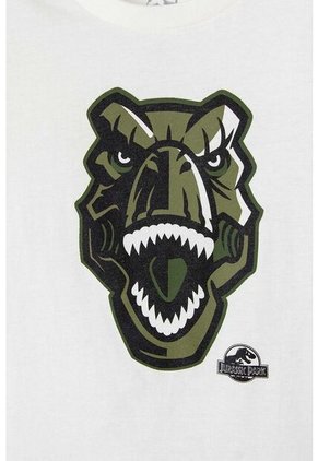 Camiseta De Jurassic World Manga Corta Blanca Para Niño 6