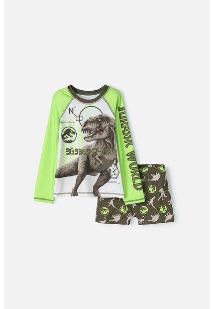 Conjunto De Baño De Jurassic World Verde Y Marfil Para Niño 8