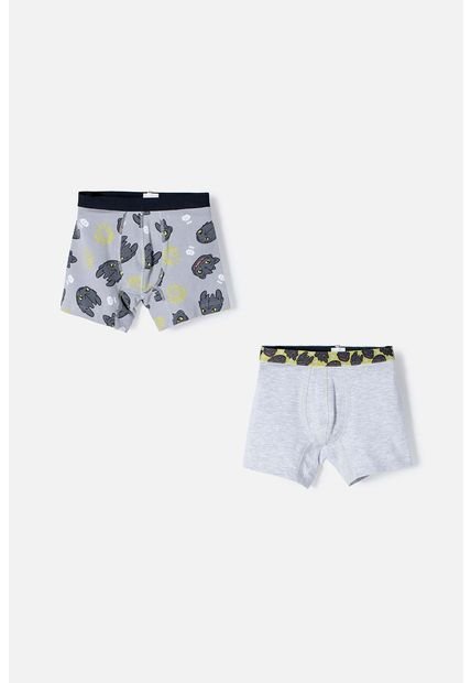 Pack X2 Boxer Cómo Entrenar A Tu Dragón Gris, Negro Y Verde En Dúo Para Niño 10