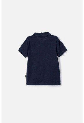 Camiseta Tipo Polo De Jurassic World Azul Oscura Niño 2T A 5T 5T