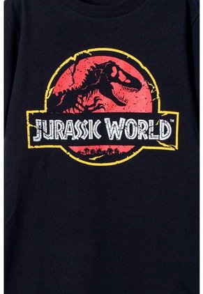 Camiseta De Jurassic World Manga Corta Negra Para Niño 6