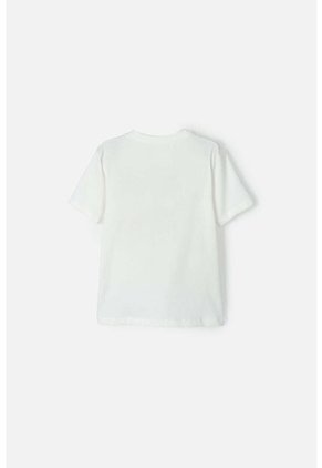 Camiseta De Jurassic World Manga Corta Marfil Para Niño 2T A 5T 5T