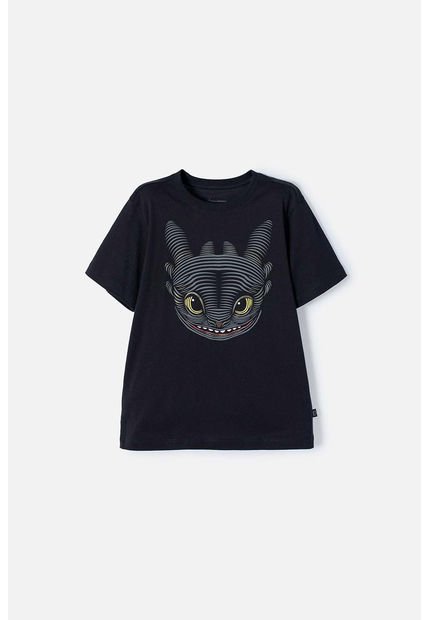 Camiseta Cómo Entrenar A Tu Dragón Negra Manga Corta Para Niño 12