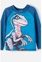 Conjunto De Baño De Jurassic World Azul De Camiseta Manga Larga Para Niño 2T A 5T 3T de Universal