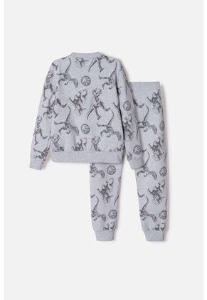 Conjunto De Jurassic World Con Jogger Gris Para Niño 10